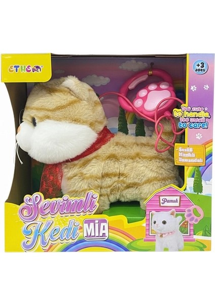 20 cm Kablo Kumandalı Yürüyen Pelüş Kedi 1234
