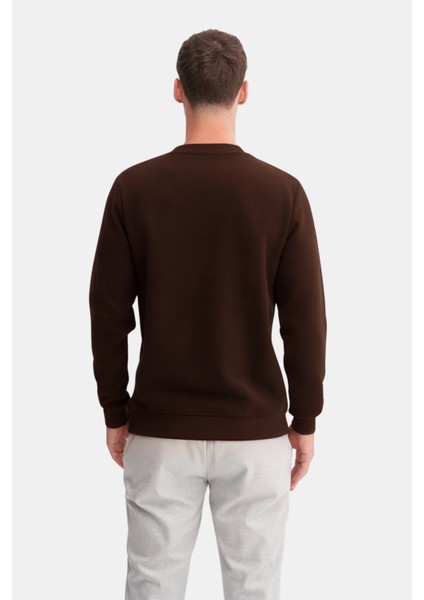 Siyah Erkek Slim Fit Pamuk Karışımlı Selanik Örgü Sweatshirt modelleri