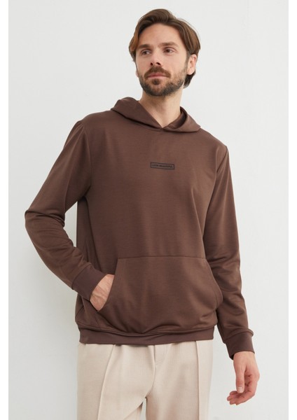 Look Beautıful Yazı Baskılı Kapüşonlu Sweatshirt