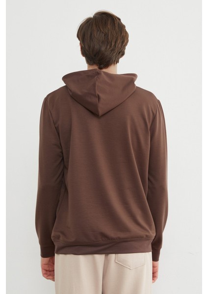 Look Beautıful Yazı Baskılı Kapüşonlu Sweatshirt