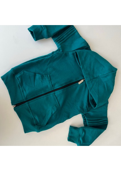 ATA30594.0 Erkek Çocuk Kapüşonlu Fermuarlı 2 Iplik Yeşil Eşofman Takımı modelleri