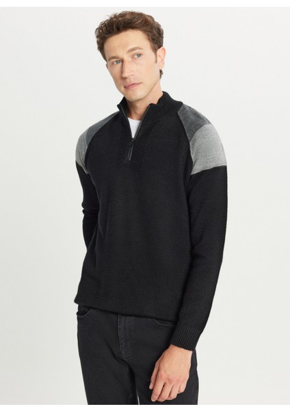 Bato Yaka Standart Siyah - Antrasit Erkek Kazak ACE049261481_SSA modelleri