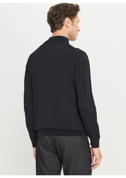 Yarım Balıkçı Yaka Standart Siyah Erkek Kazak ACE049261485_SYH indirimleri