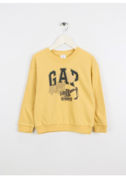 Baskılı Erkek Çocuk Açık Sarı Sweatshırt 815555001