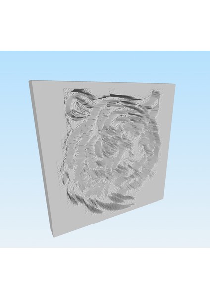 Tiger Face (Sadece Plastik Aparattır!!!) 3D