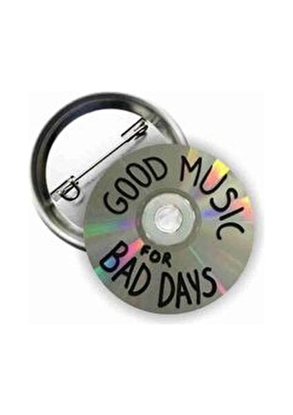 Good Music For Bad Days CD Y2K Grunge Style Buton Rozet fiyatları