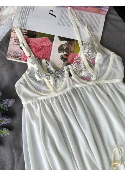 Prenses Balenli Çeyiz Tül Gecelik modelleri