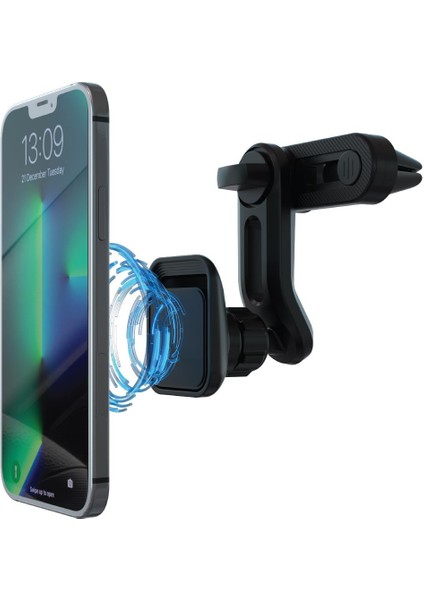 PBS141 Manyetik Telefon Tutucu 360 Derece Hareketli Çift Sabitleyicili Siyah