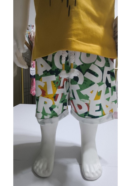 Çocuk Unisex Kız Erkek Şortlu Alt Üst Takım Kreş %100 Pamuk Rahat Tarz Tasarım Premium fırsatları