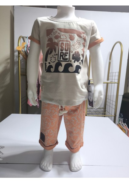 Çocuk Unisex Kız Erkek Şortlu Alt Üst Takım Kreş %100 Pamuk Rahat Tarz Tasarım Premium fiyatları