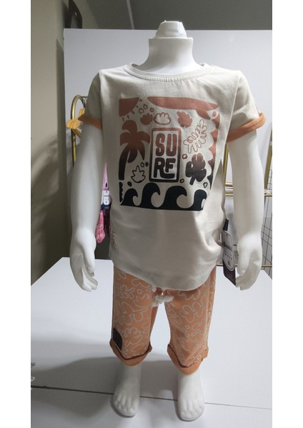 Çocuk Unisex Kız Erkek Şortlu Alt Üst Takım Kreş %100 Pamuk Rahat Tarz Tasarım Premium