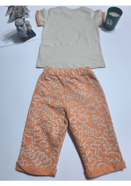 Çocuk Unisex Kız Erkek Şortlu Alt Üst Takım Kreş %100 Pamuk Rahat Tarz Tasarım Premium