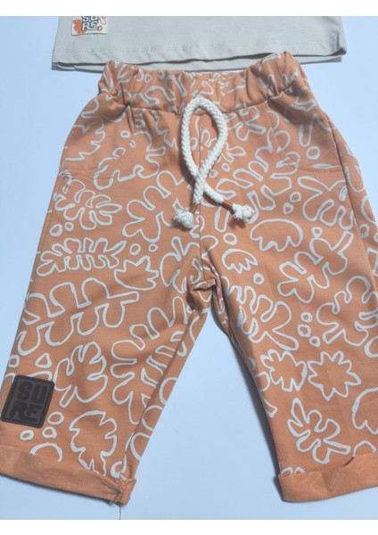 Çocuk Unisex Kız Erkek Şortlu Alt Üst Takım Kreş %100 Pamuk Rahat Tarz Tasarım Premium