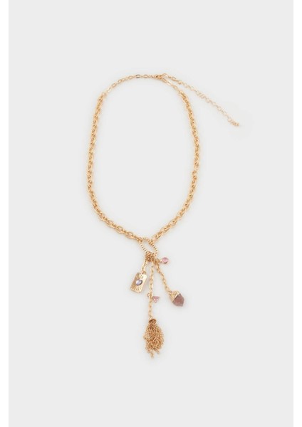 Kadın Sallantılı Gold Kolye F7715AXNS