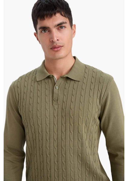 Standart Fit Polo Yaka Triko Kazak G2455AX25AU