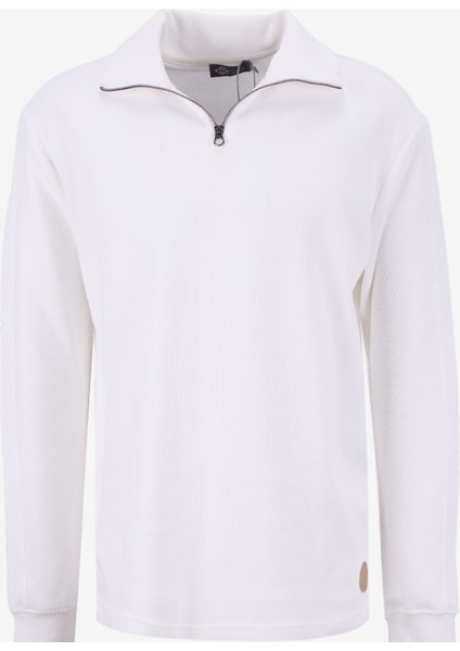 Dik Yaka Ekru Erkek Sweatshırt 261 Lcm 241039 Desona Ekru