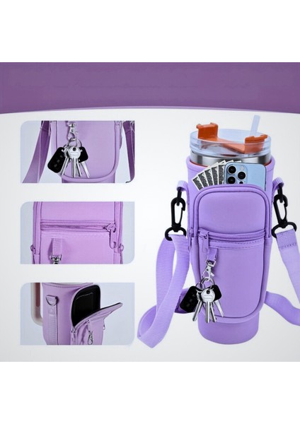 Stanley Quencher Pipetli 1.18 Lt Termos Kılıfı Omuz Askılı Termos Çanta Fermuarlı Cepli Kılıf Çanta modelleri