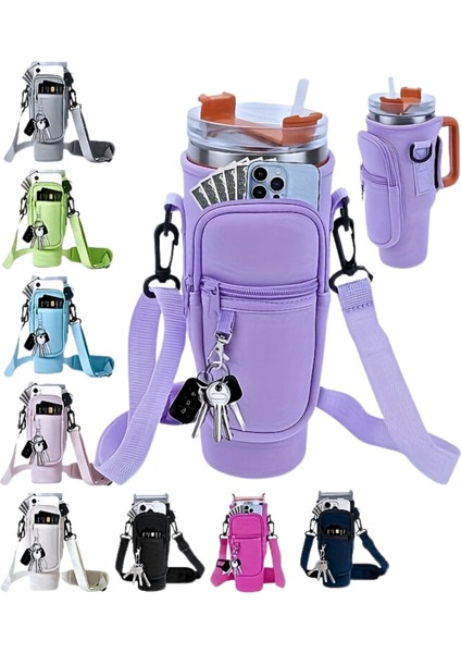 Stanley Quencher Pipetli 1.18 Lt Termos Kılıfı Omuz Askılı Termos Çanta Fermuarlı Cepli Kılıf Çanta indirimleri