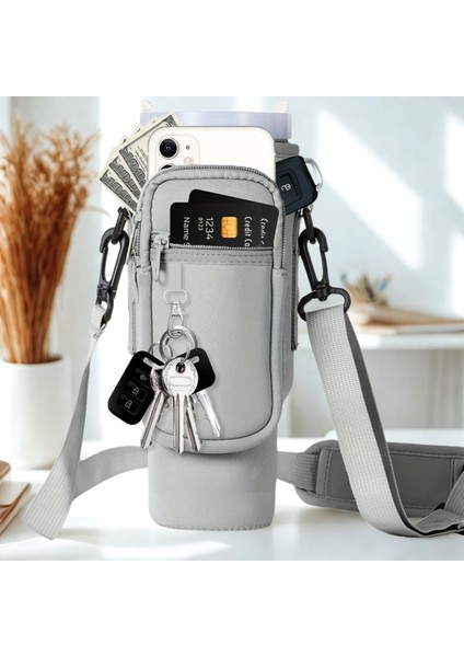 Stanley Quencher Pipetli 1.18 Lt Termos Kılıfı Omuz Askılı Termos Çanta Fermuarlı Cepli Kılıf Çanta