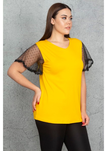 Kadın Kırmızı Dantel Detaylı Bluz 65N23383