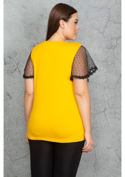 Kadın Kırmızı Dantel Detaylı Bluz 65N23383 fiyatları