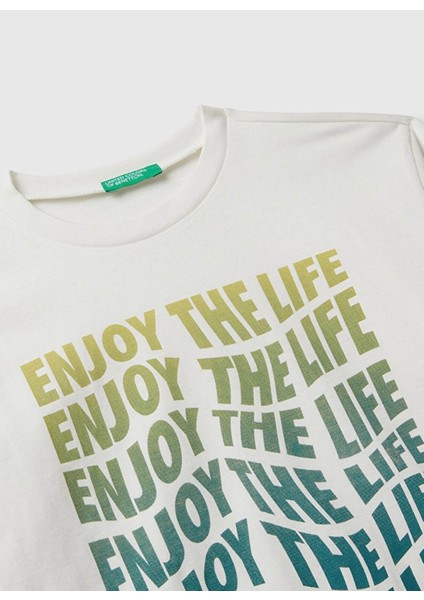 Baskılı Ekru Erkek Çocuk T-Shirt 35RYC10QQ fiyatları