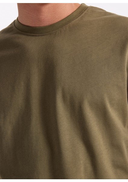Yuvarlak Yaka Haki Erkek T-Shirt 261 Lcm 242001 Hevass Haki fırsatları