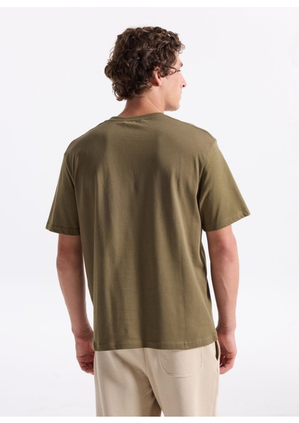 Yuvarlak Yaka Haki Erkek T-Shirt 261 Lcm 242001 Hevass Haki indirimleri