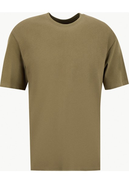 Yuvarlak Yaka Haki Erkek T-Shirt 261 Lcm 242001 Hevass Haki