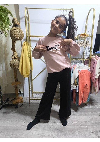 Kız Çocuk Uzun Kollu Şık Takım, Eşofman, Rahat, Modern Tarz