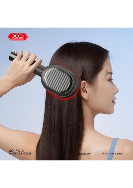 Fg-12 Kırmızı Işık Terapili - Deri Masajı - Ems Saç Çıkarma Destekli Akıllı Saç Tarağı indirimleri