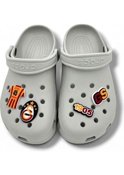 Terlik Süsü ve Aksesuarı – Jibbitz 3D Sarı Kırmızı Oshimen 45 No Forma Syh 5 Yıldızlı Set Aksesuar