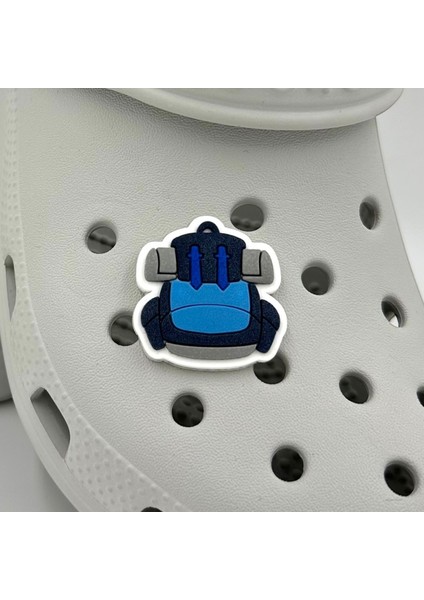 Terlik Süsü ve Aksesuarı , Çanta Süsü – Jibbitz 3D Sırt Kamp Çantası Logo Aksesuar