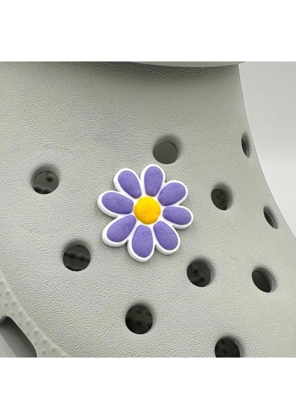 Terlik Süsü ve Aksesuarı , Çanta Süsü – Jibbitz 3D Renkli Papatya Logo Aksesuar