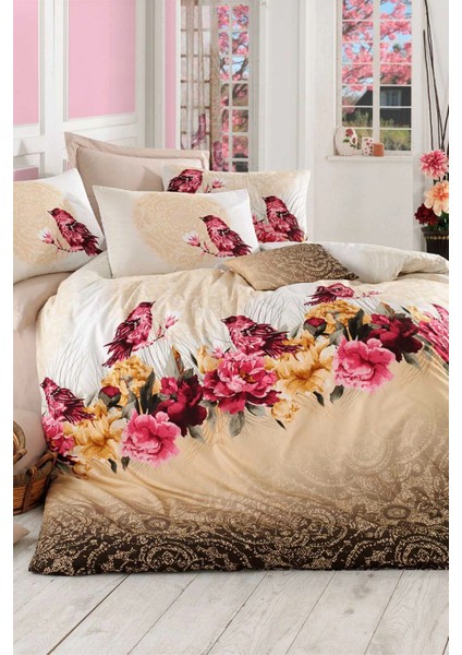 Çift Kişilik Ranforce Nevresim Takımı &AMP;#37;100 Pamuklu Çalıkuşu