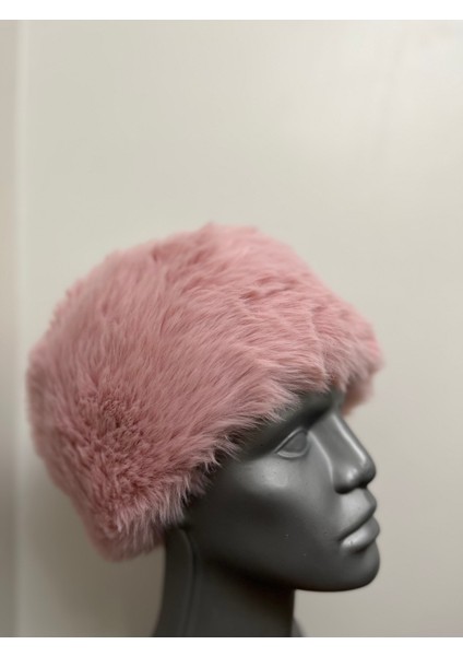 Kadın Kışlık Kalpak Şapka - Peluş Dış, Iç Astar, Sıcak ve Şık (2 Numara 58 Cm) fiyatları