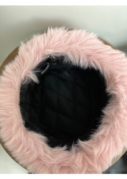 Kadın Kışlık Kalpak Şapka - Peluş Dış, Iç Astar, Sıcak ve Şık (2 Numara 58 Cm) fırsatları