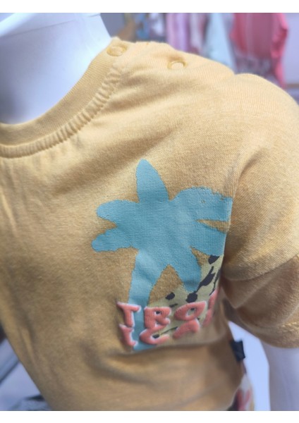 Çocuk Unisex Kız Erkek Şortlu (Kapri) Takım Kreş %100 Pamuk Rahat Tarz Tasarım Premium fırsatları