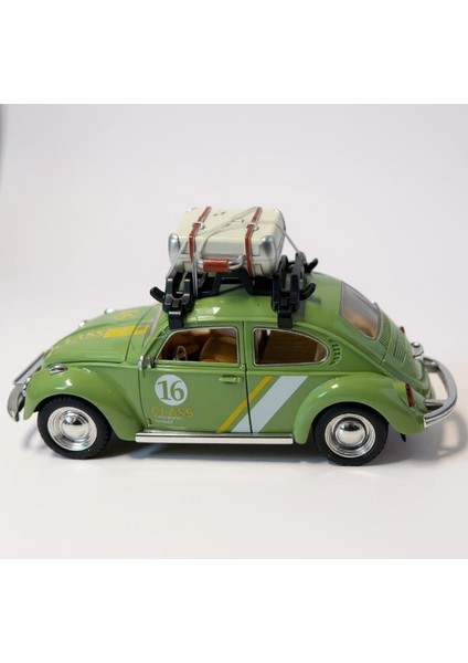 Klasik Işıklı Sesli Metal Araba - Yeşil Valizli Retro Beetle indirimleri