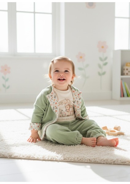 Organik Ella 3'lü Takım Yeşil