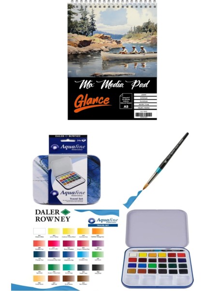 A5 200 gr Spr Mix Media Pad 20 Yp St. Daler Rowney Aquafine 24'lü Tablet Suluboya