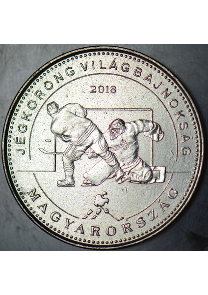 Macaristan 50 Forint 2018 Hatıra-Buz Hokeyi Dünya Şampiyonası. Çil(-) fiyatları
