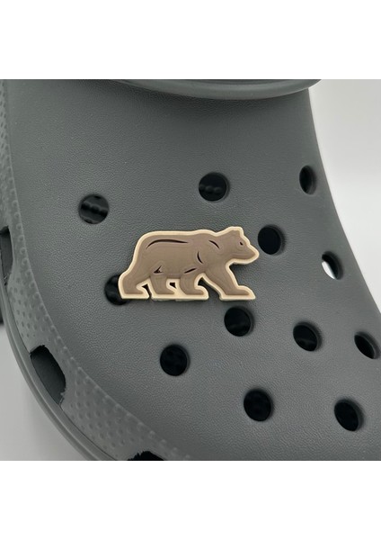 Terlik Süsü ve Aksesuarı , Çanta Süsü – Jibbitz 3D Yürüyüşteki Ayı Görsel Logo Aksesuar