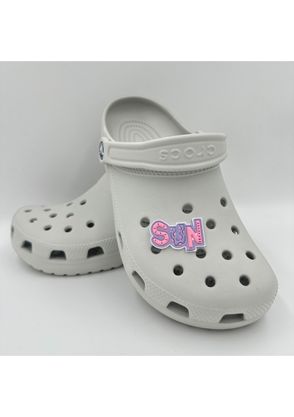 Terlik Süsü ve Aksesuarı , Çanta Süsü – Jibbitz 3D Sun Yazılı Görsel Logo Aksesuar modelleri