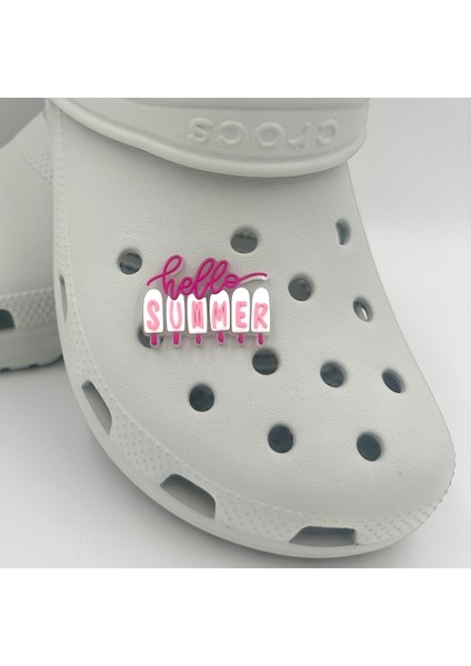 Terlik Süsü ve Aksesuarı , Çanta Süsü – Jibbitz 3D Hello Summer Logo Aksesuar fiyatları