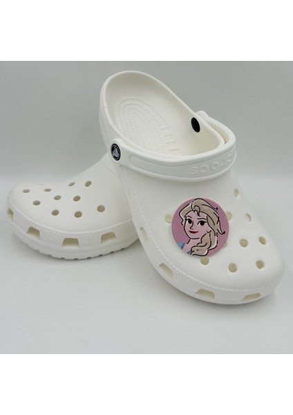 Terlik Süsü ve Aksesuarı , Çanta Süsü – Renkli Jibbitz Yuvarlak Elsa Frozn Görselli Figür Aksesuarı fiyatları