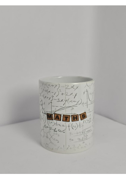 Porselen Matematik Temalı Kupa Bardak | Yelkovanstudio