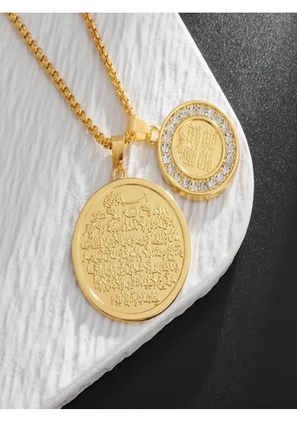 Taşlı Ayetel Kürsi Kolye modelleri