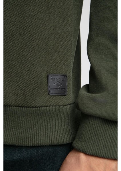 Newdiagonal Erkek O Yaka Sweatshirt Yeşil indirimleri