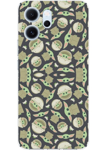 Oppo Reno 14F Uyumlu Minik Yodalar Duvar Kağıdı Baskılı Silikon Kılıf